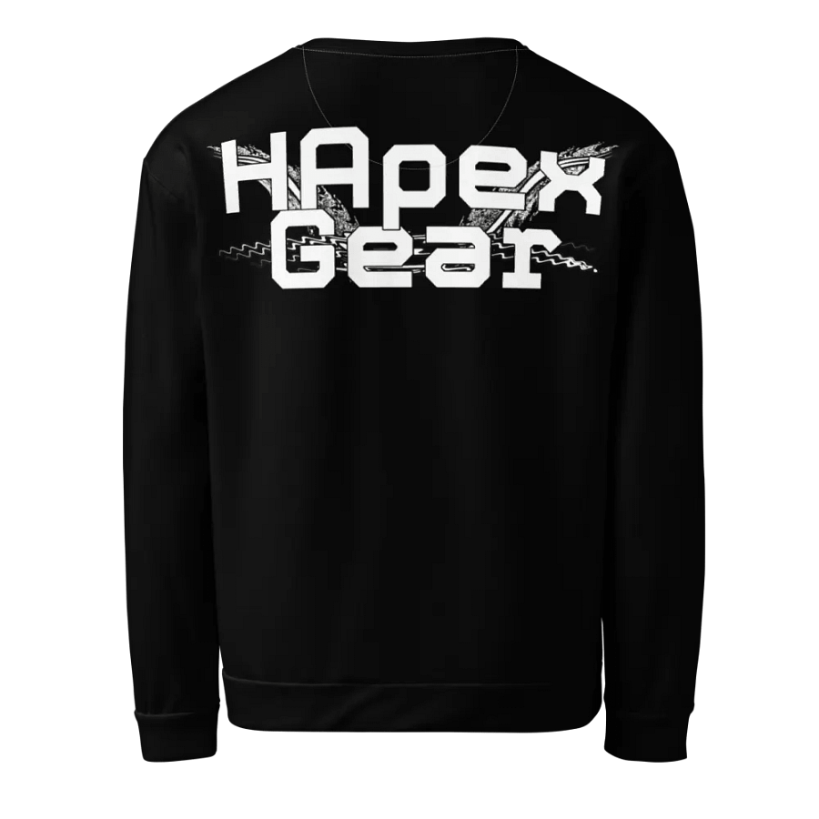 White HApex Gear White Logo Cancer Awareness Orange Ribbon. Black Recycled Unisex Sweatshirt product image (3)