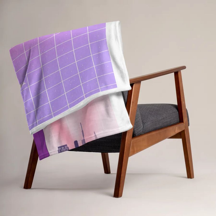 Vaporwave Garf Blankie product image (3)