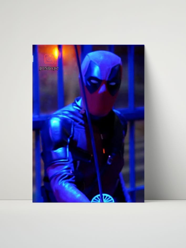 Marvel - Deadpool Cosplay Metal Print (Midnight Mayhem) featuring jonb0317 - 8x10 product image (1)