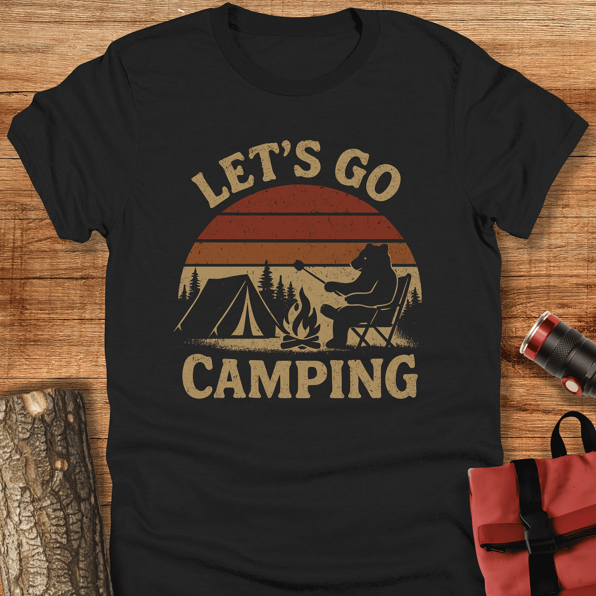 Let's go camping, Vintage t-shirt, Unisex product image (1)