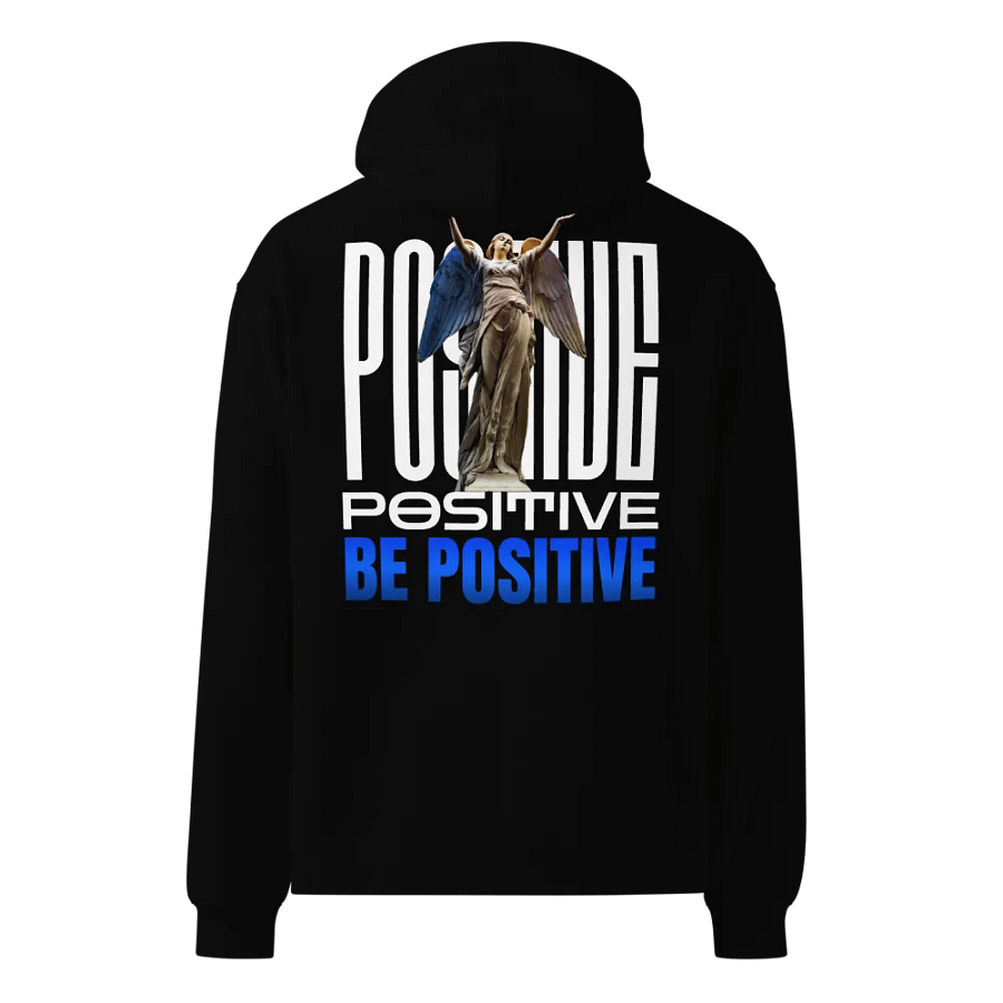Be Positive Angel Wings Premium Unisex Hoodie - Inspiring Front & Back Graphic Print Hoodie product image (4)