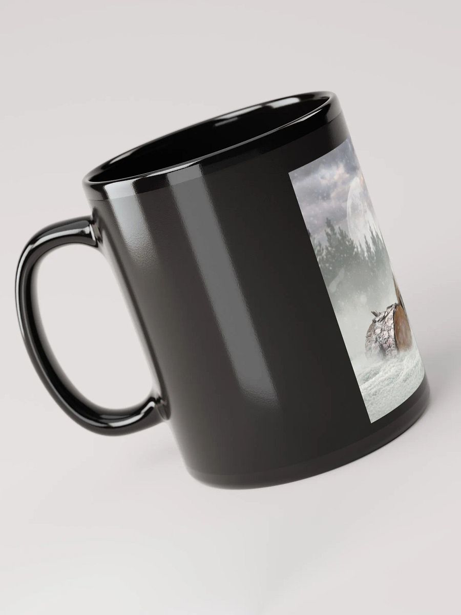 Moonlit Guardian Black Glossy Mug product image (5)