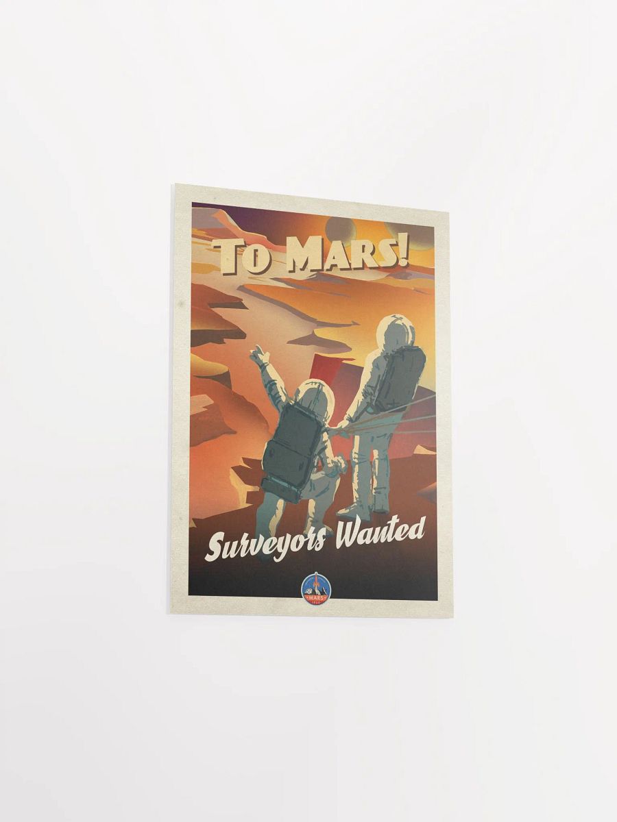 To Mars! — Vintage space poster, retro space art, propaganda poster, retrofuturism art, retro sci-fi print product image (8)