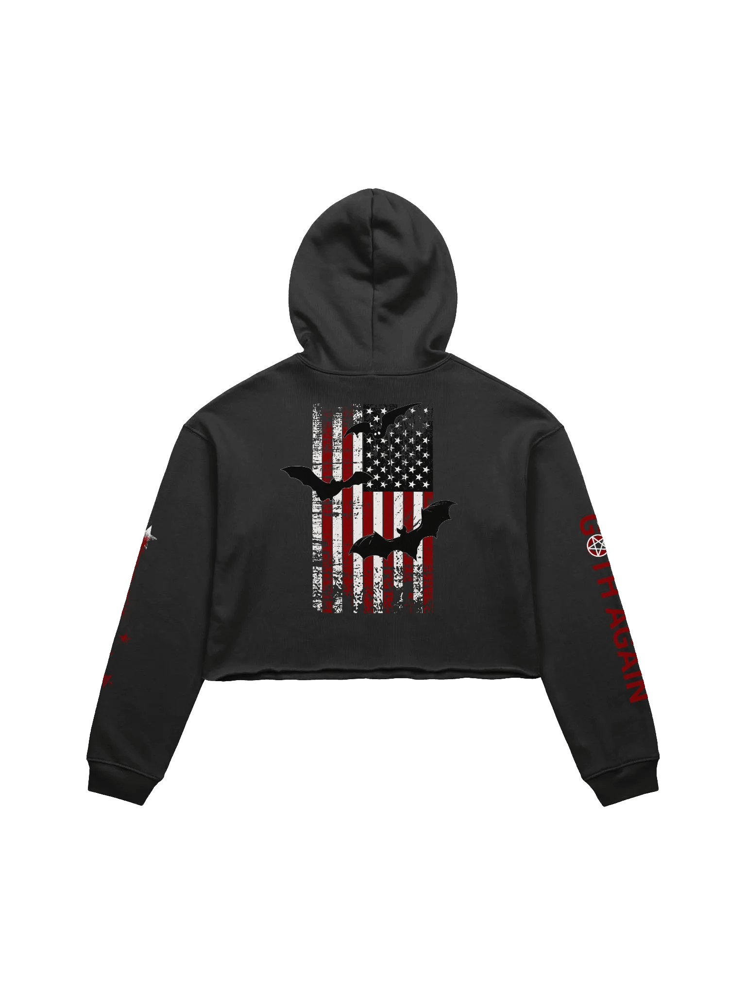 Make America Goth Again - Statement Cropped Hoodie - Sacrilegious Gothic Design for Rebels product image (2)