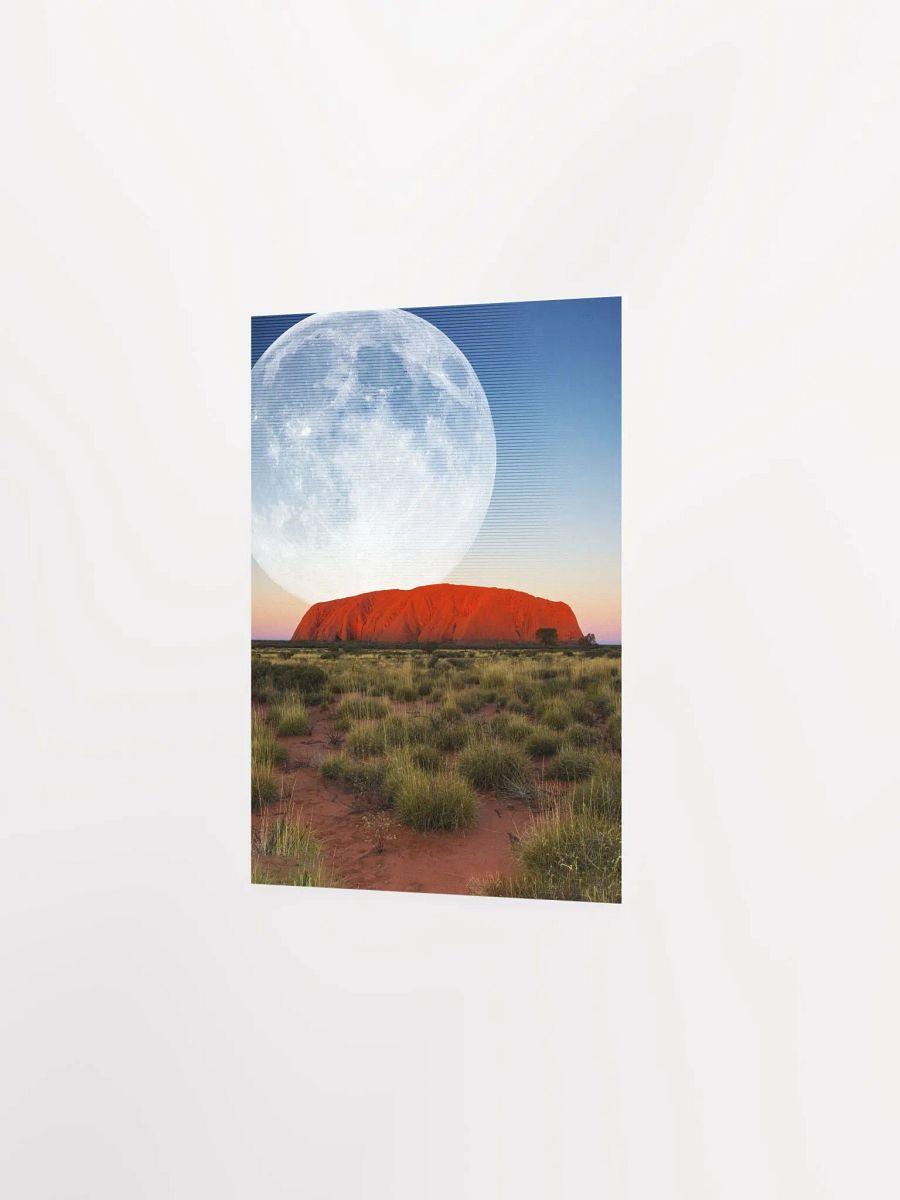 Synthwave Moon & mountain. Australia — space vintage retro collage art, 50s cosmic futuristic sci-fi collage, surreal collage art product image (7)