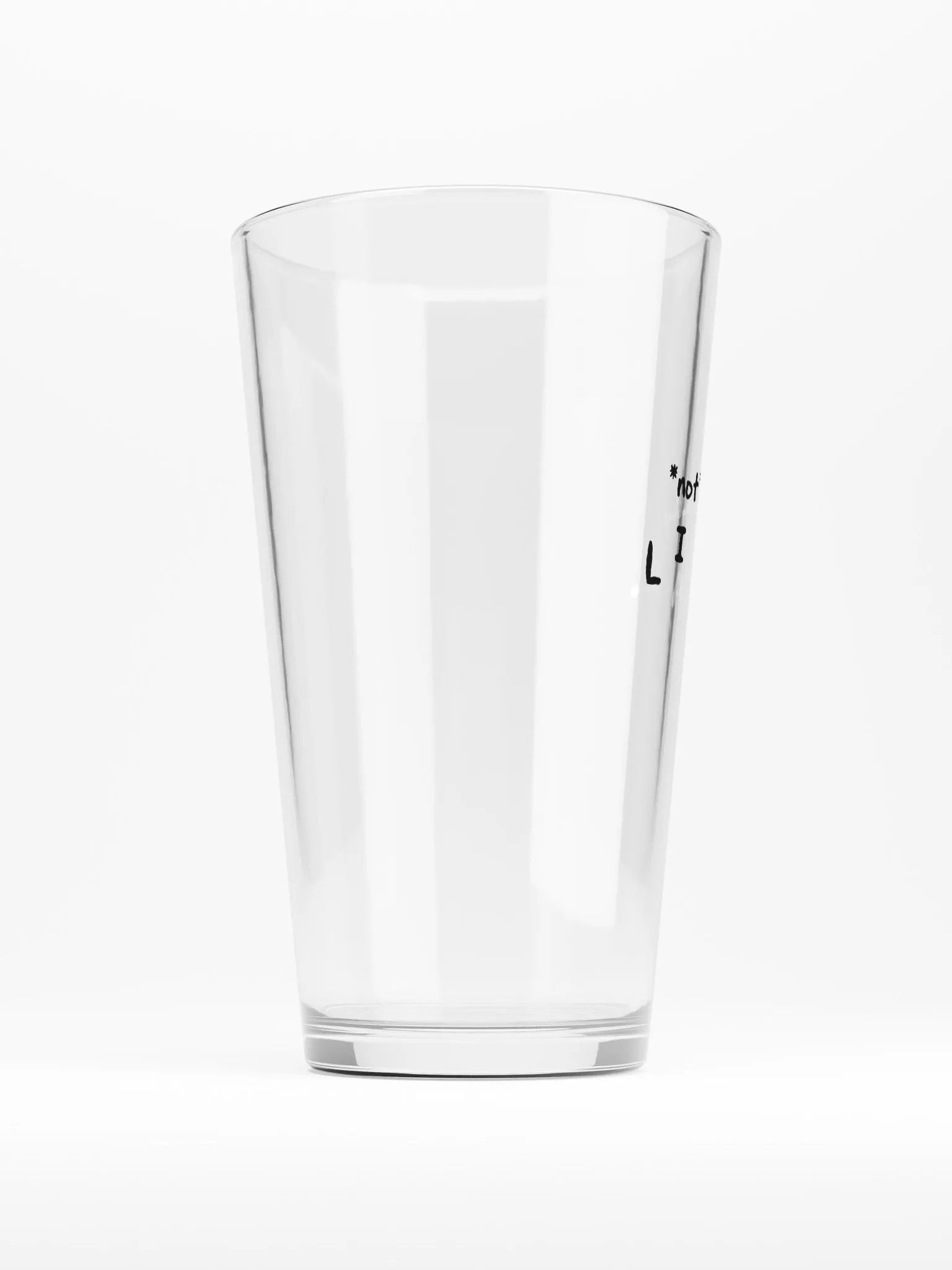 *not* mentally linear pint glass product image (2)