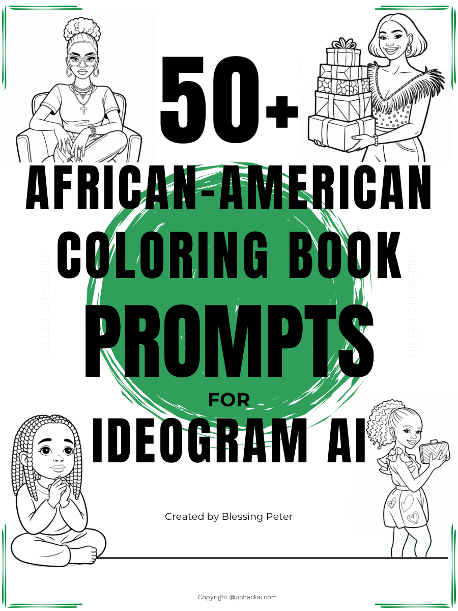 50+ African American Coloring Prompts for Ideogram Ai product image (1)
