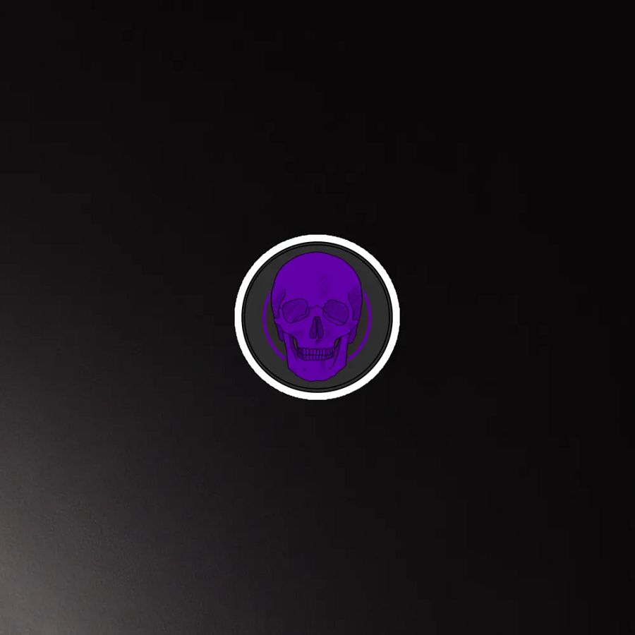 Purple skull magnet product image (5)