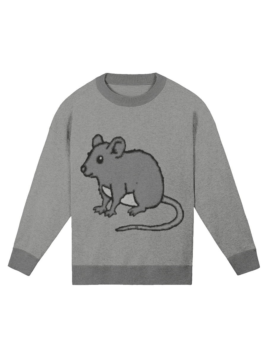 Rat Sweater – Relaxed Fit Jacquard Knit Crewneck Pullover, Quirky Urban Streetwear & Pet Rat Lover Gift product image (3)