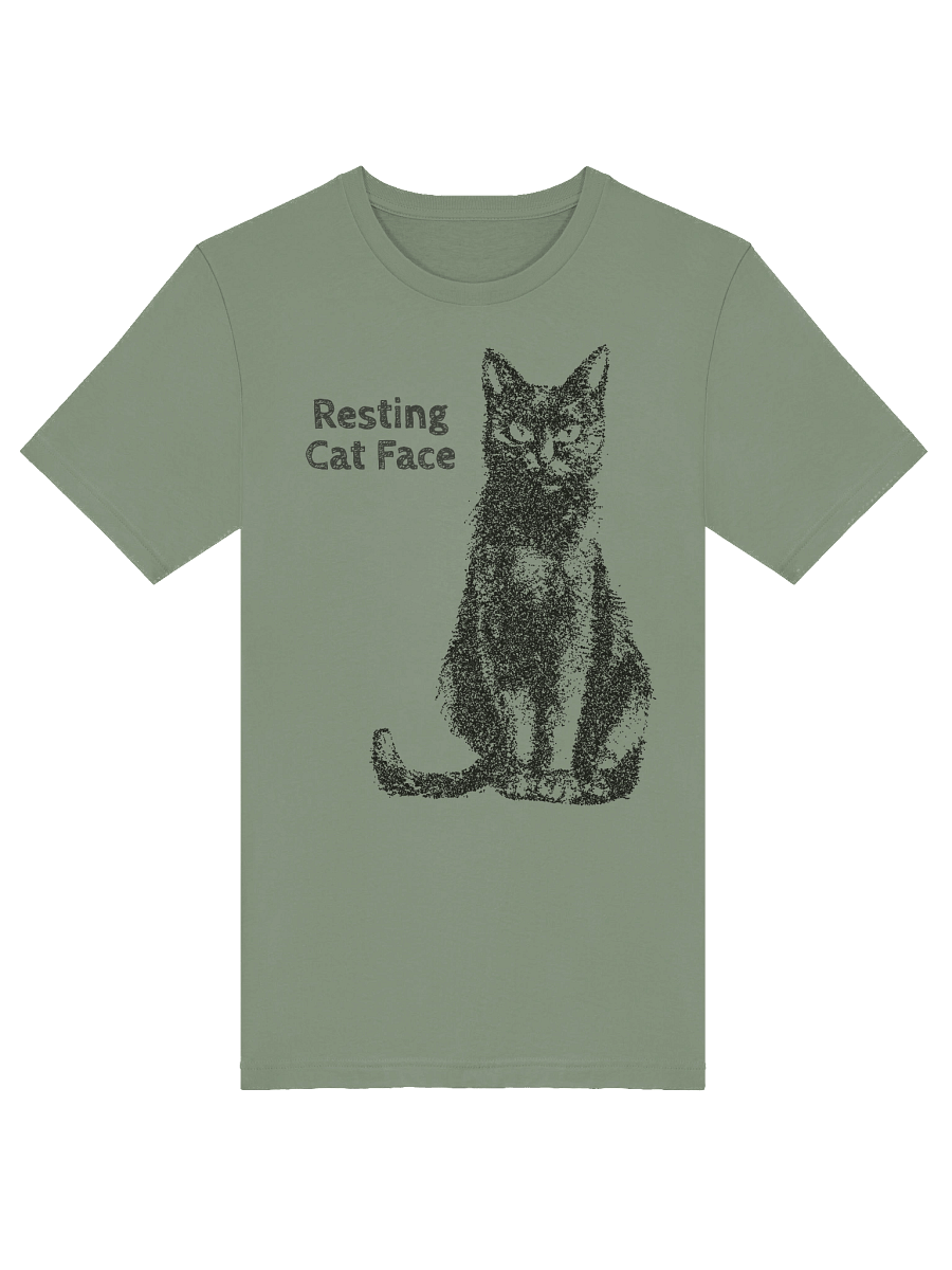 Resting Cat Face Distressed Print Graphic Tee product image (47)