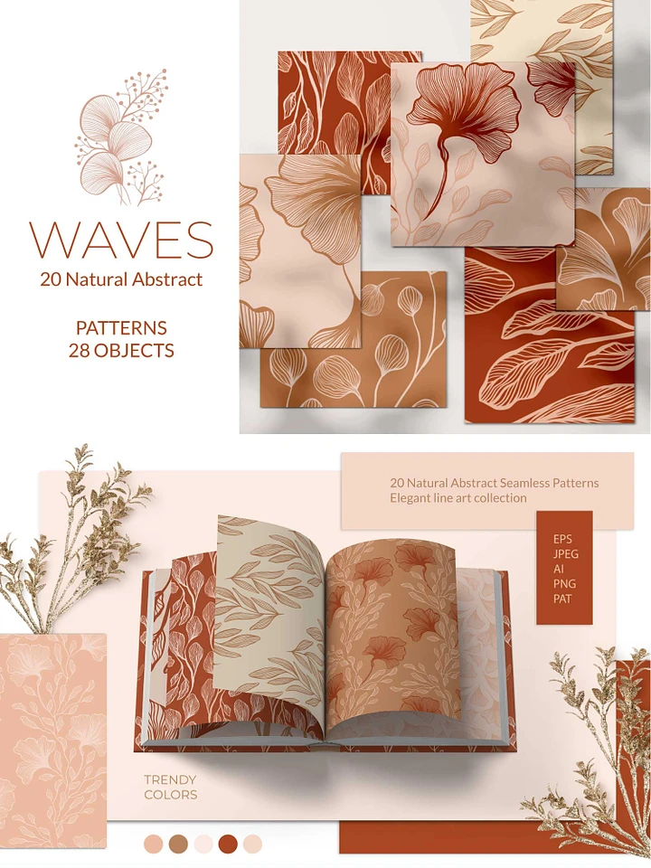 Waves - Abstract Seamless Patterns product image (1)