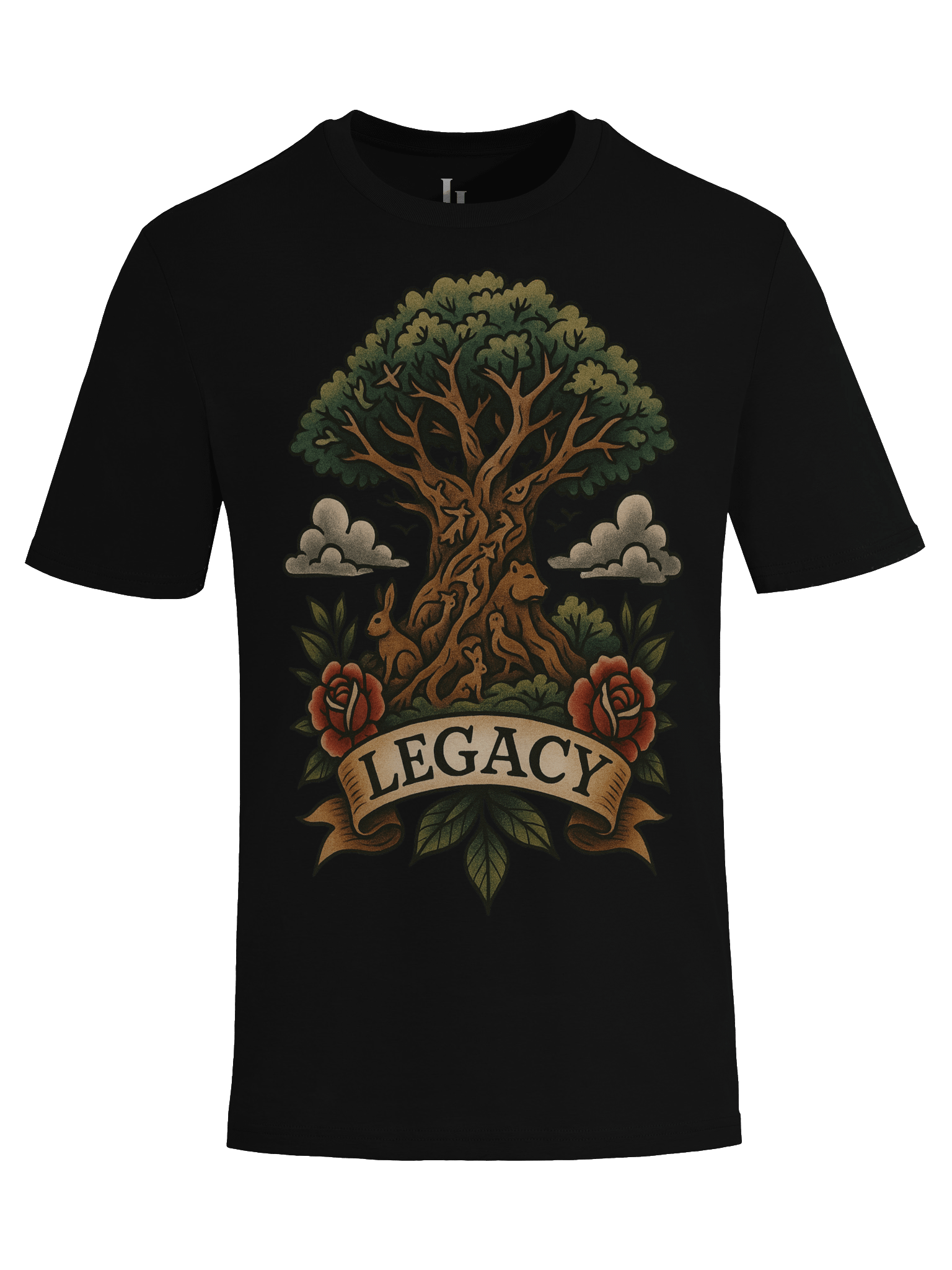 Neo-Traditional Animal Kingdom Tee | Black product image (8)