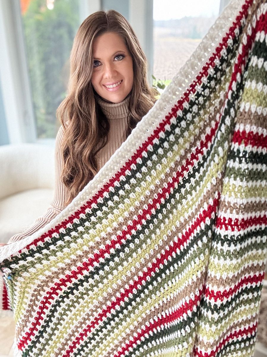 Holiday Weave Blanket Crochet Pattern product image (11)