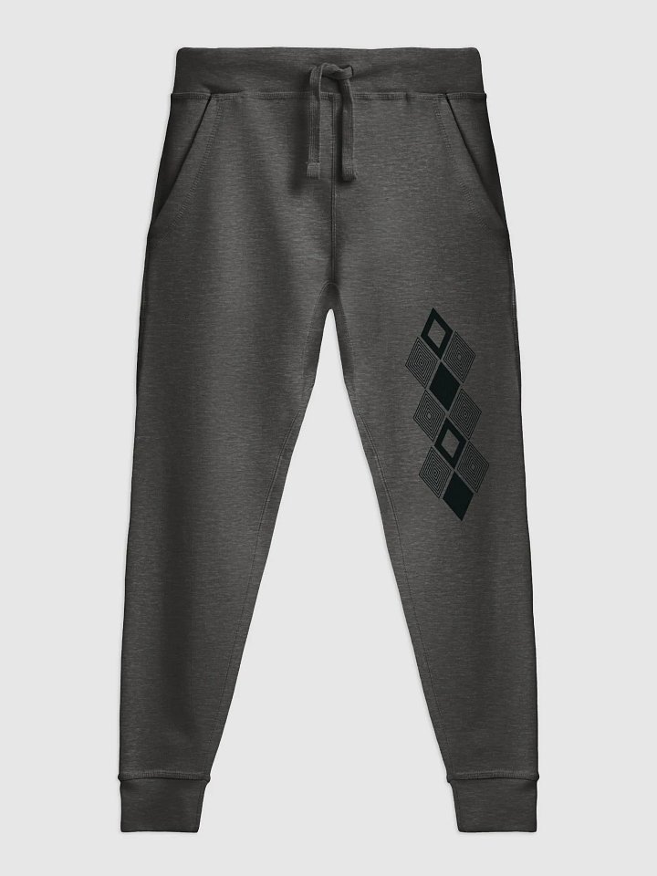 Black and white triangle design joggers product image (3)
