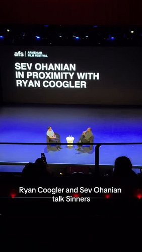 #RyanCoogler and #SevOhanian talk #Sinners 

#Armenia #ArmenianFilmSociety
