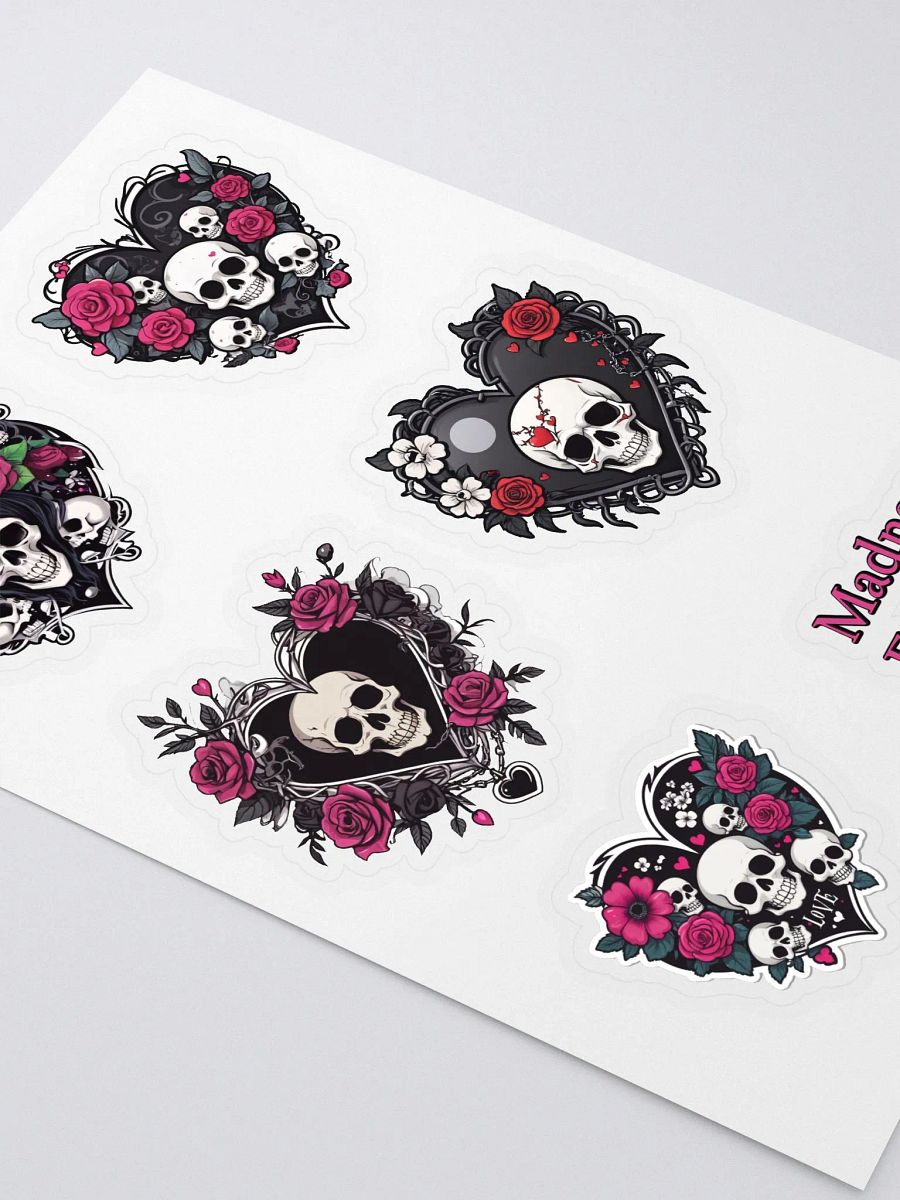 Gothic Heart With Skulls Sticker Set - Collector's Sticker Pack product image (3)