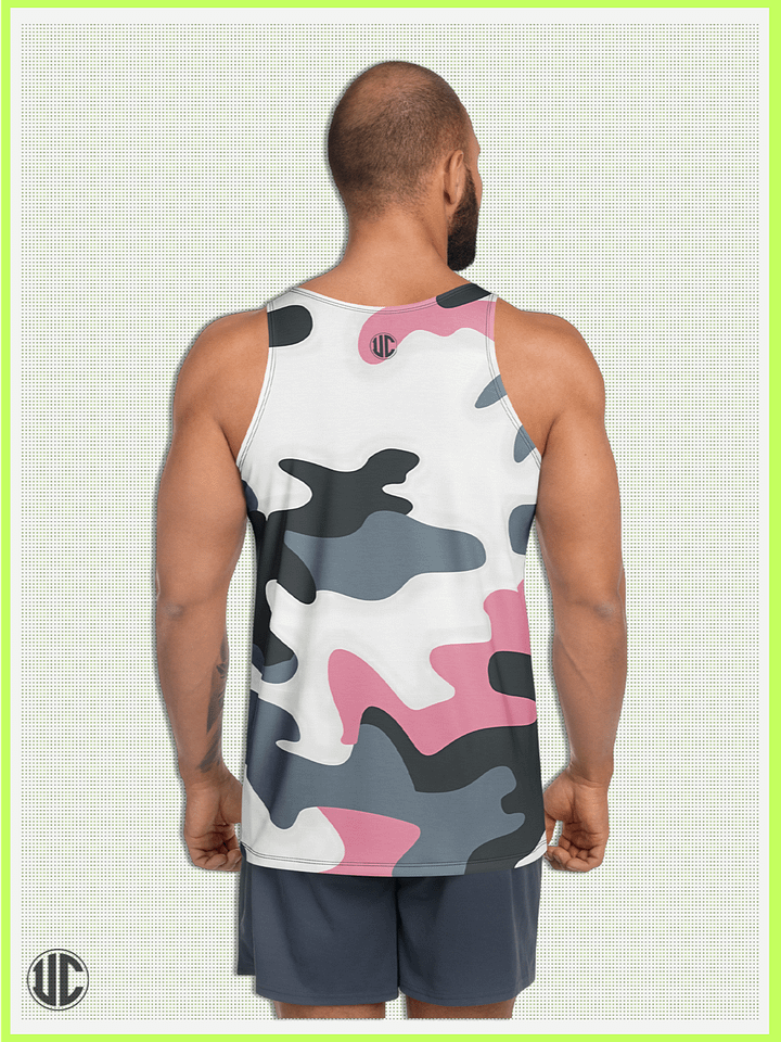 Bubblegum Pink Urban Camo – Men’s Tank Top product image (2)