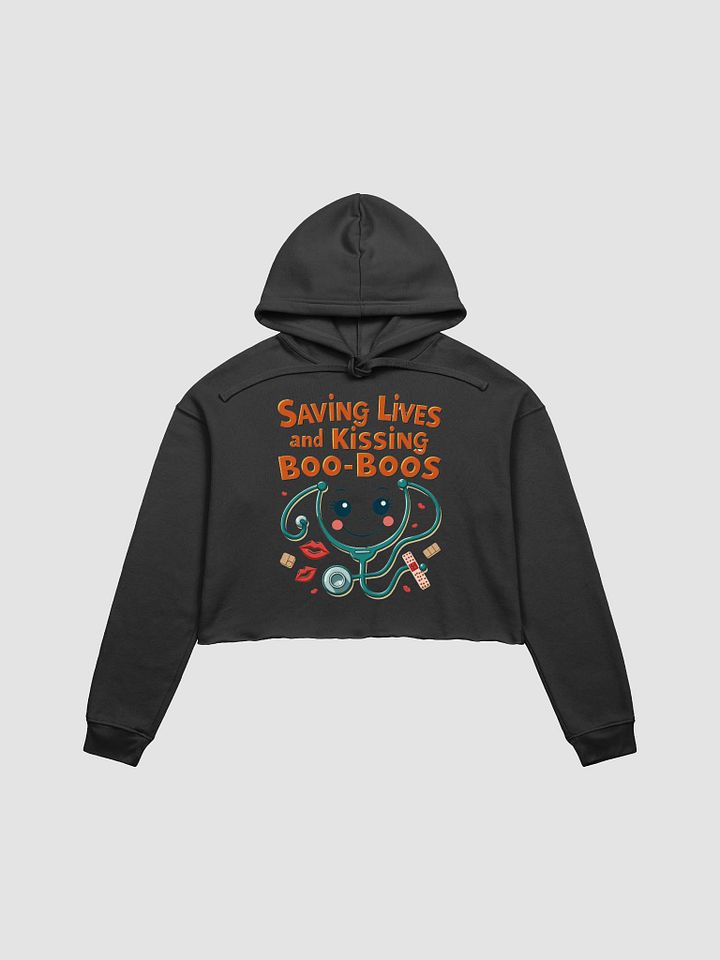 Stethoscope Smiley Face Crop Hoodie product image (7)