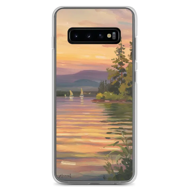 Sunset Lake Sailing, Clear Case for Samsung® product image (7)