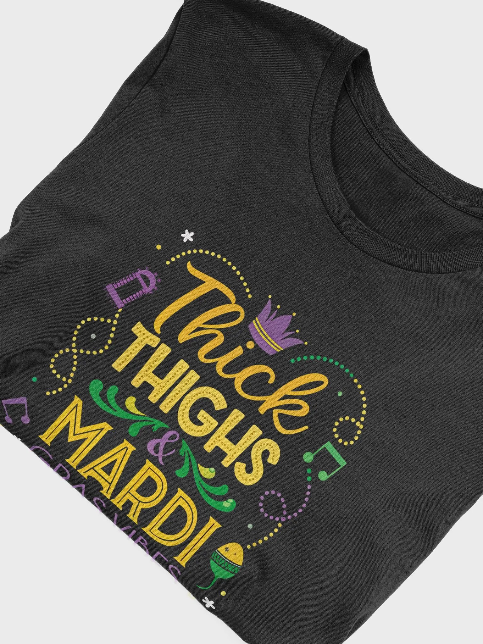 Mardi Gras Tee - Thick Thighs & Mardi Gras Vibes Women Shirt product image (5)
