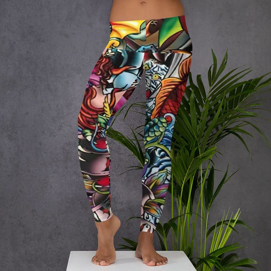 Inked Elegance All-Over Leggings product image (5)