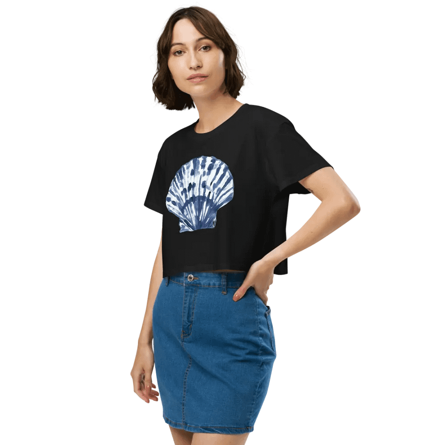 Seaside Serenity Watercolor Crop Top product image (5)