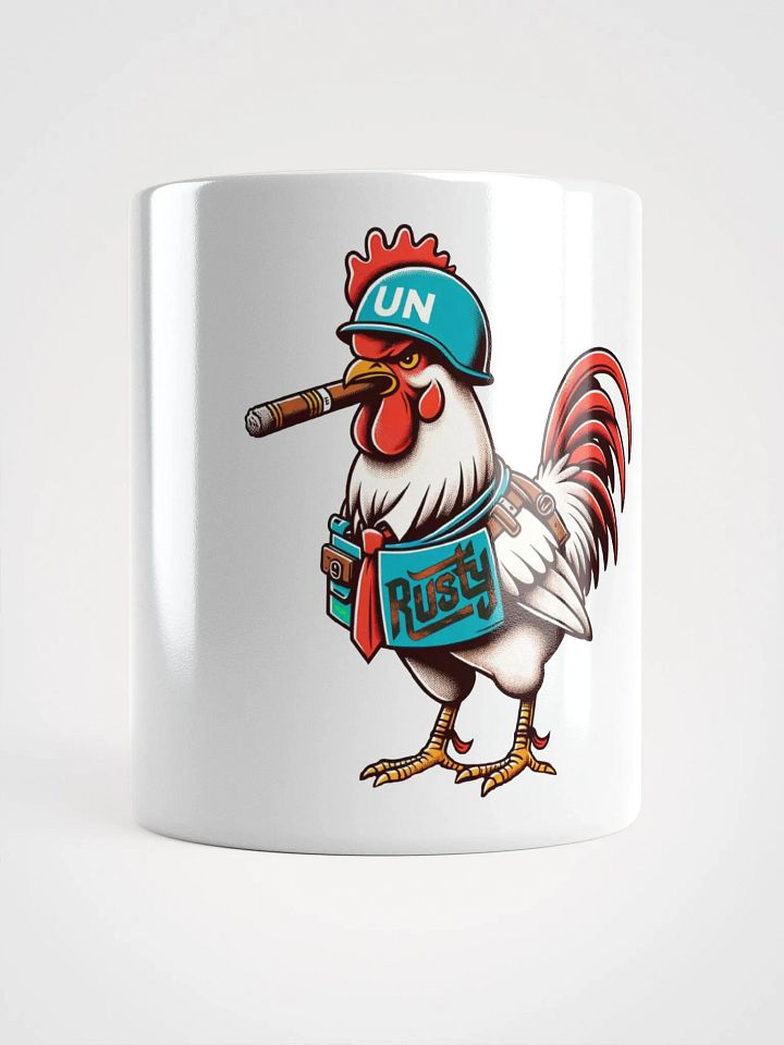 White Rusty Rooster Coffee Mug! product image (1)