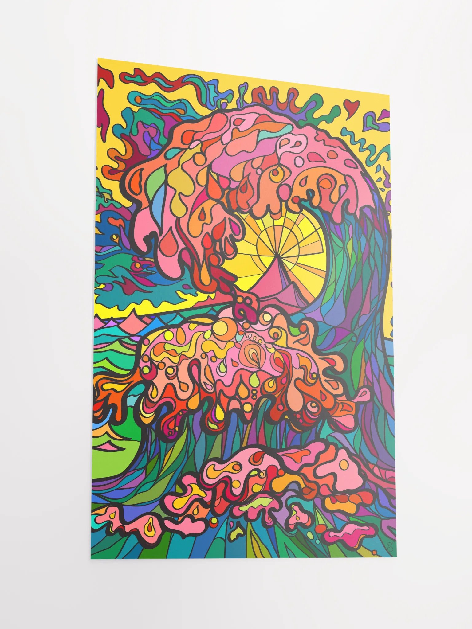 Sunset Wave: Enhanced Matte Poster – Ocean Wave product image (6)