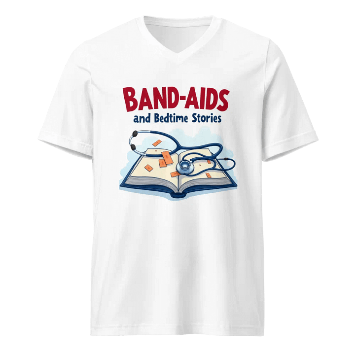 Bedtime Stories and Band-Aids V-Neck Tee product image (5)