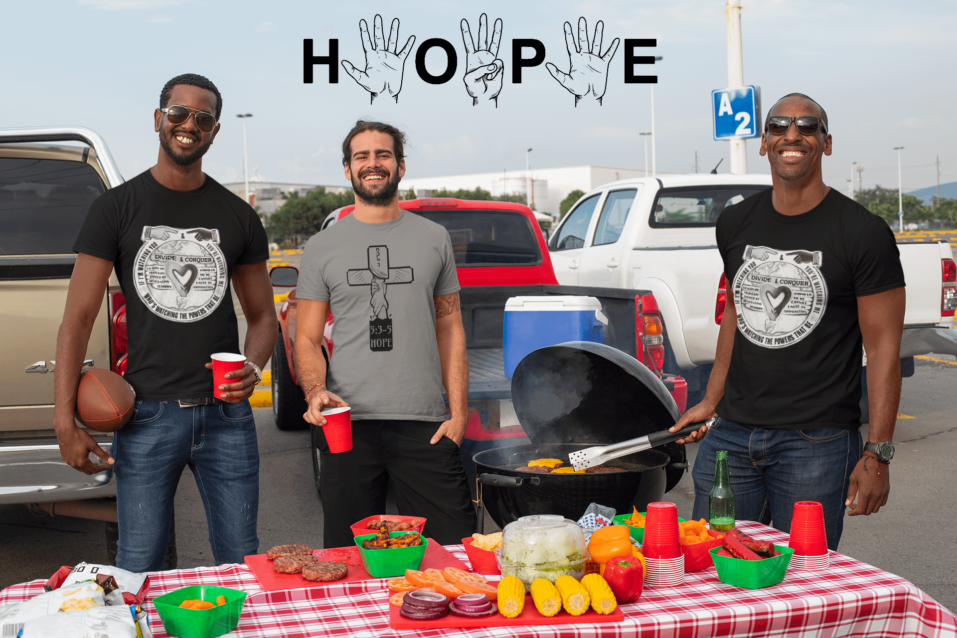 Divide & Conquer (Short sleeve T) Black Shirt white lettering product image (1)