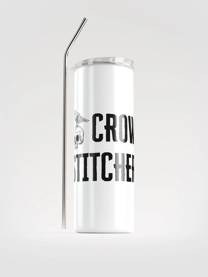 Crow Stitcher Skull & Crow Stainless Steel Tumbler - White product image (1)