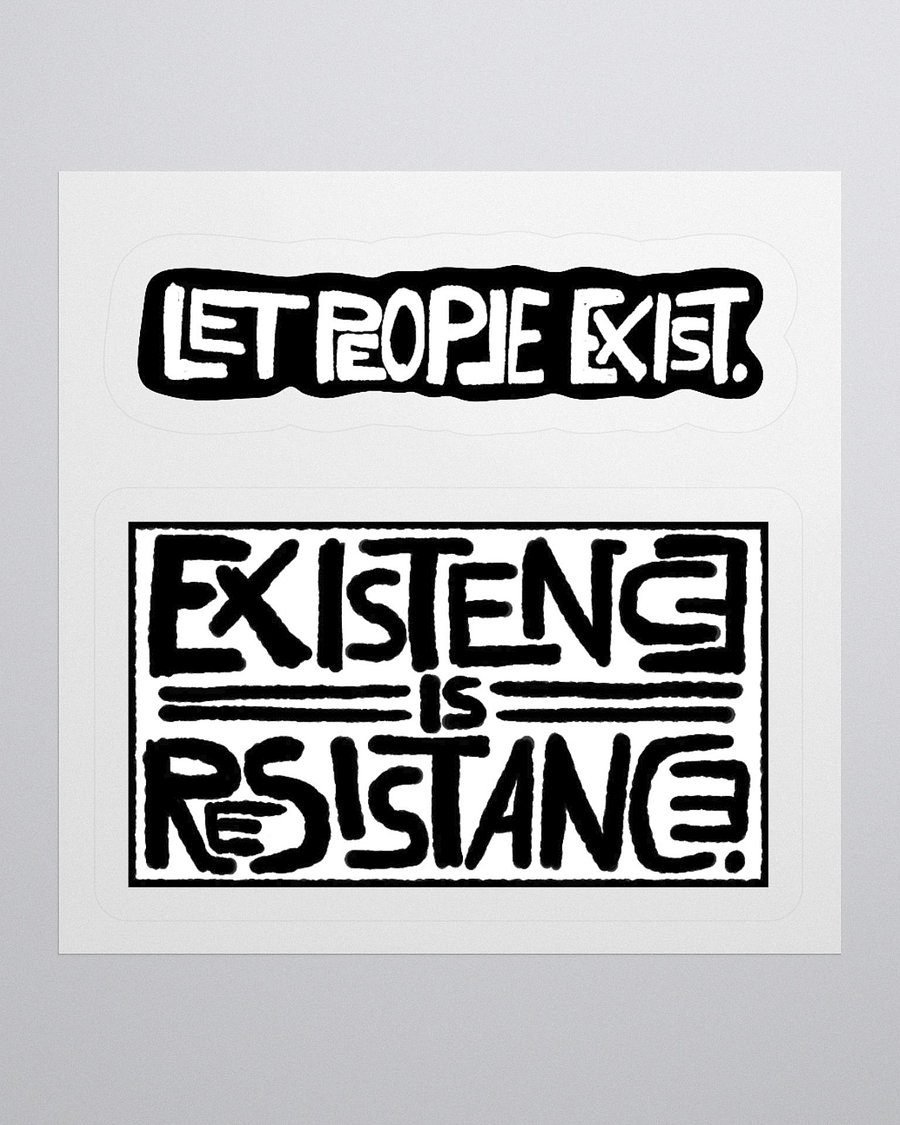 EXISTANCE IS RESISTANCE. Sticker - Set of 2 product image (1)