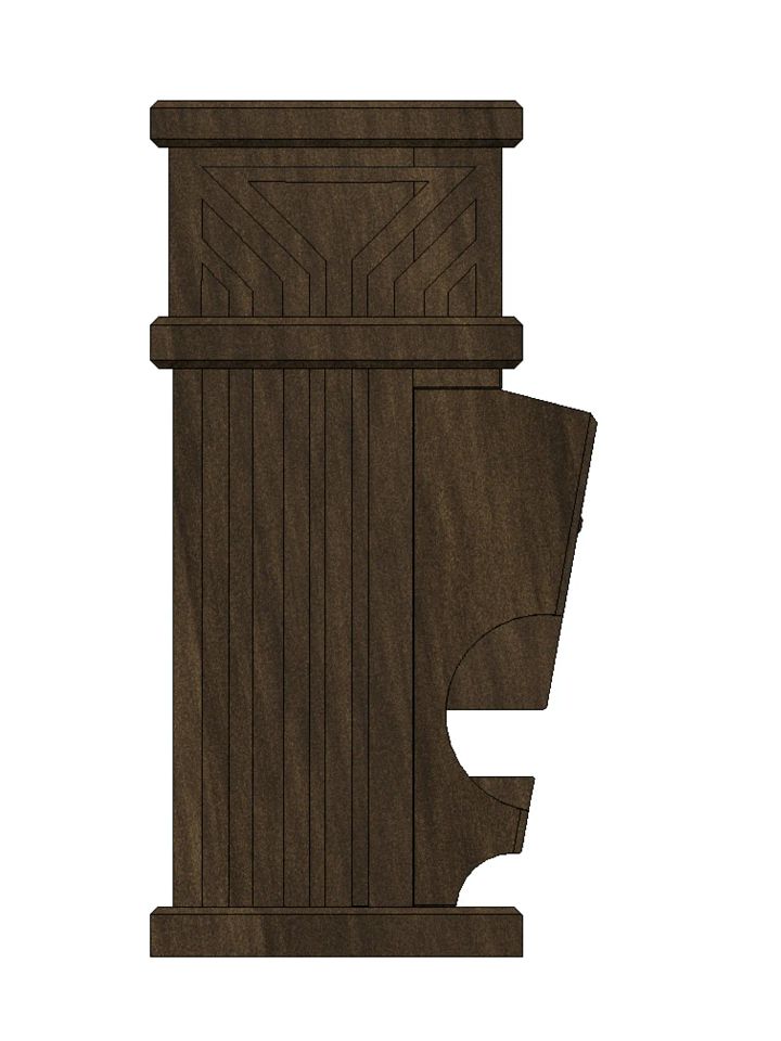 Haunted Mansion Inspired Pillar Candle Holder 3D Model product image (2)