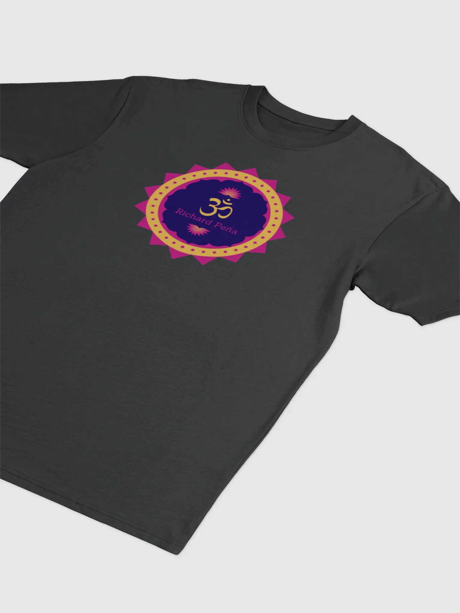 Yellow Om Richard Peña on black shirt product image (3)