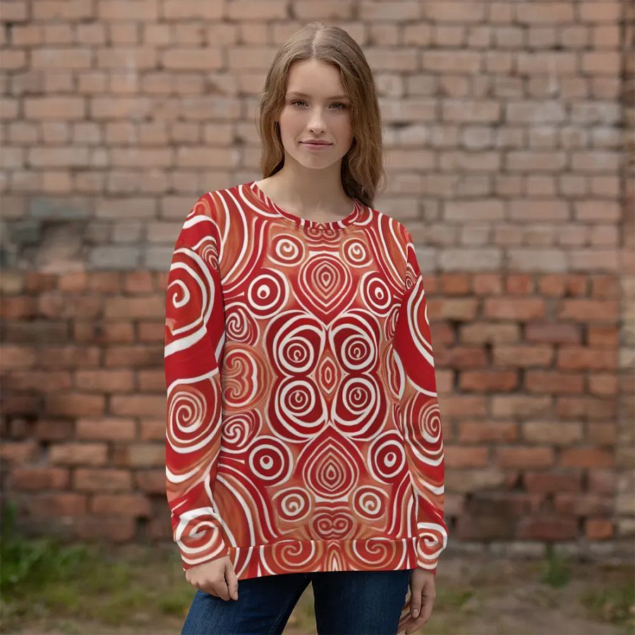 Funky Cherry Swirls Liquid Tie-Dye Sweatshirt product image (8)