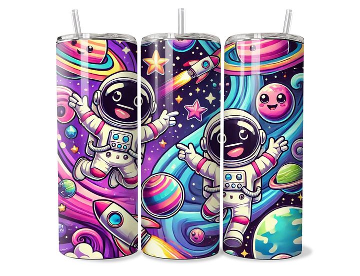 Cosmic Adventure Astronaut Tumbler - 20oz Stainless Steel product image (1)