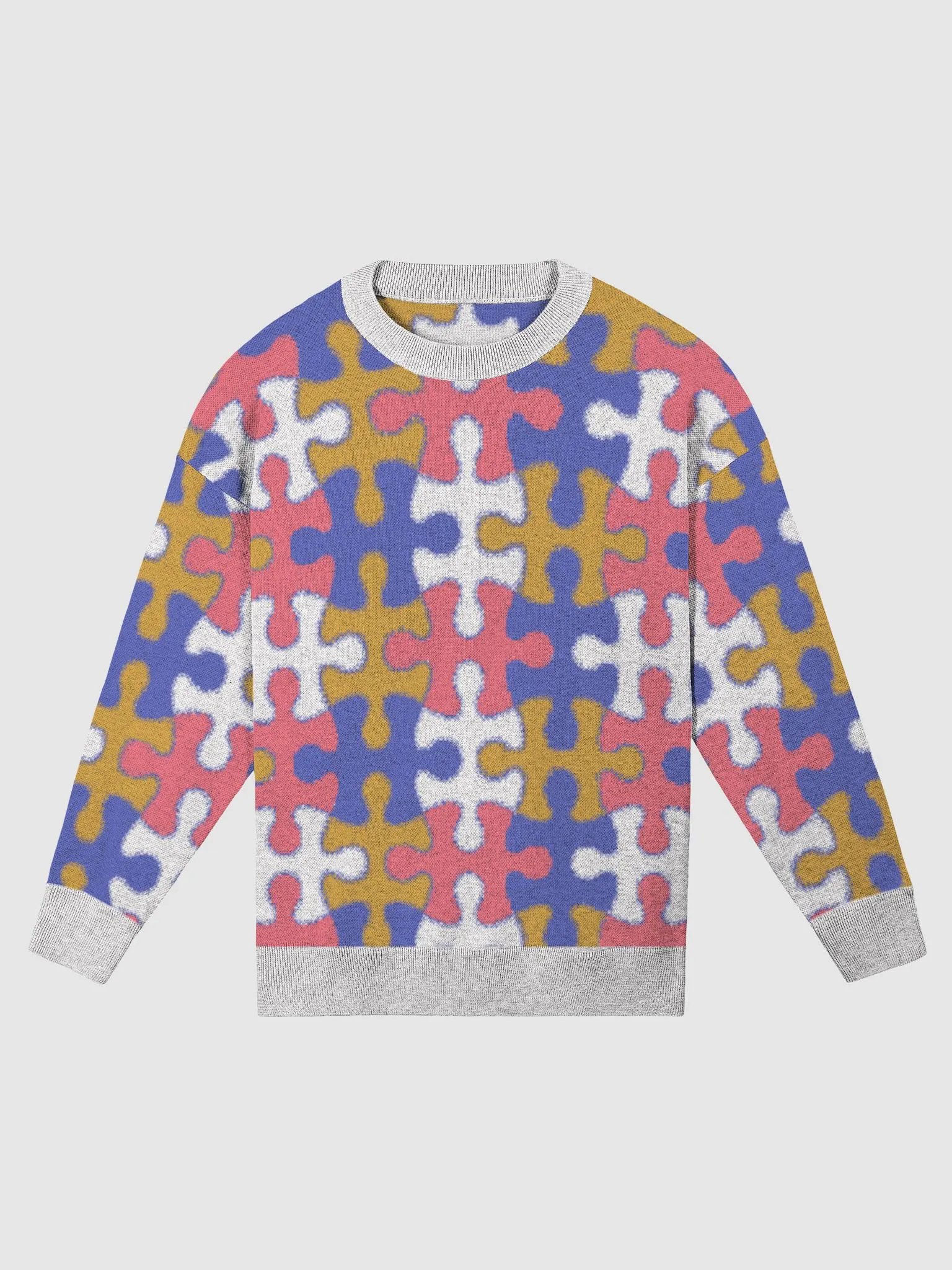 Woman's Fit Jigsaw Puzzle Knit Sweater product image (2)