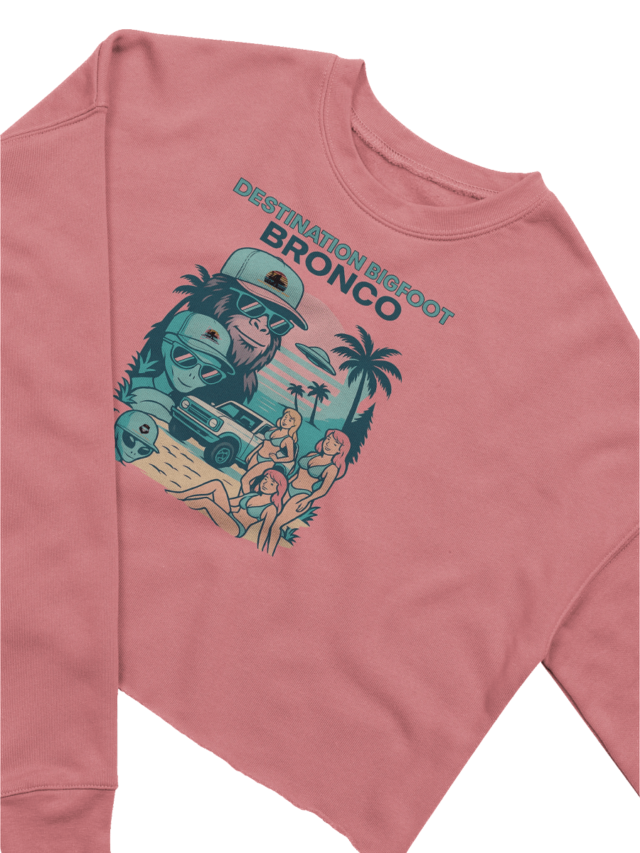 Destination Bigfoot Bronco Best Friend's Bella+Canvas Women's Fleece Crop Sweatshirt (Multiple Colors Available) product image (7)