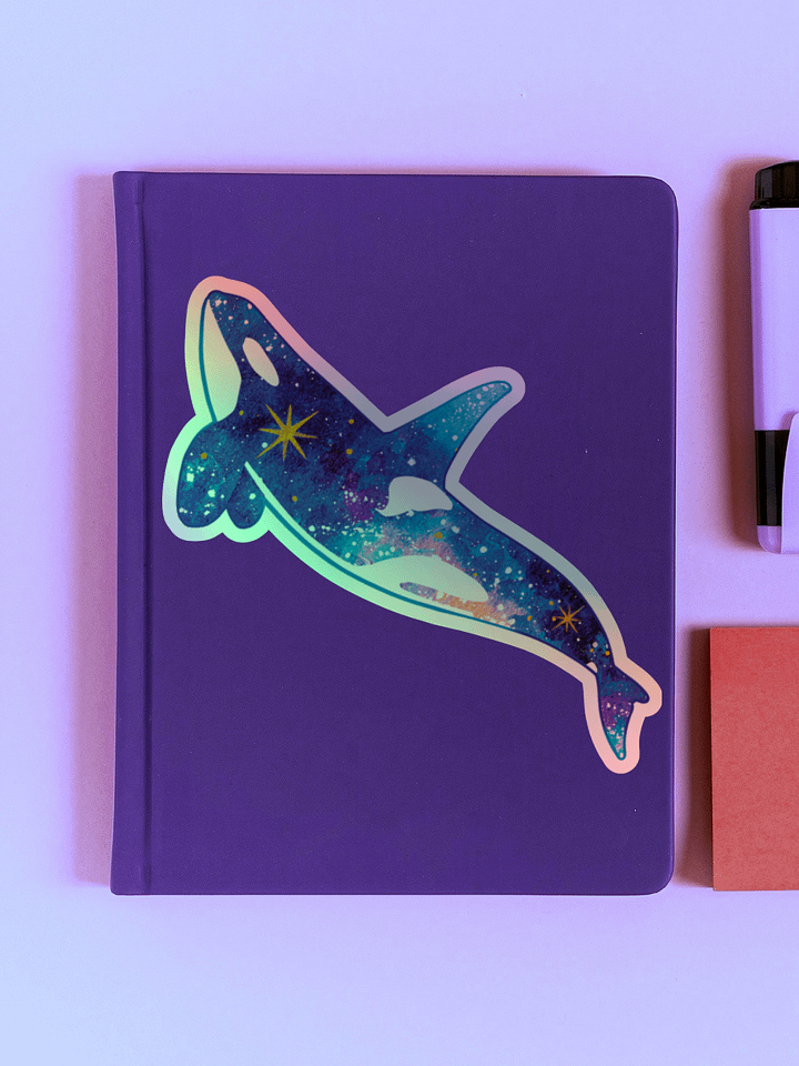 Galaxy Orca - Holographic Sticker product image (1)