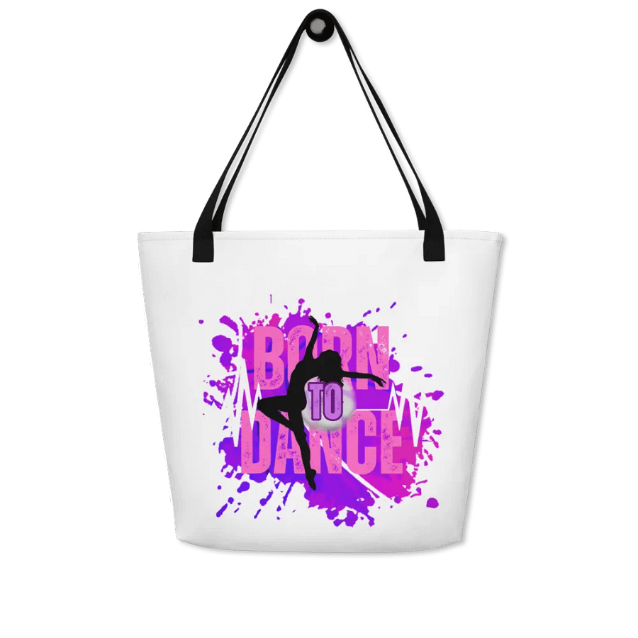 Expressive Born to Dance Her Silhouette All-Over Tote Bag product image (3)
