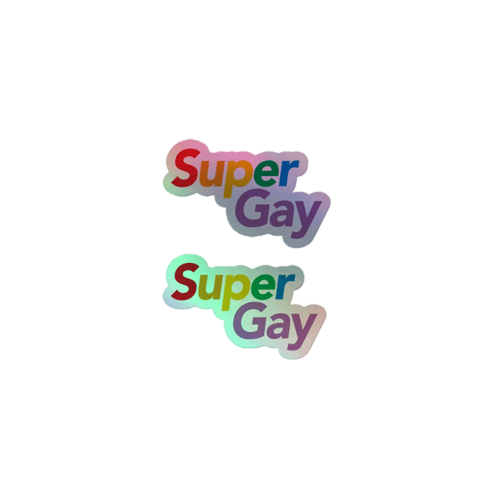 Super Gay Holographic Stickers product image (1)
