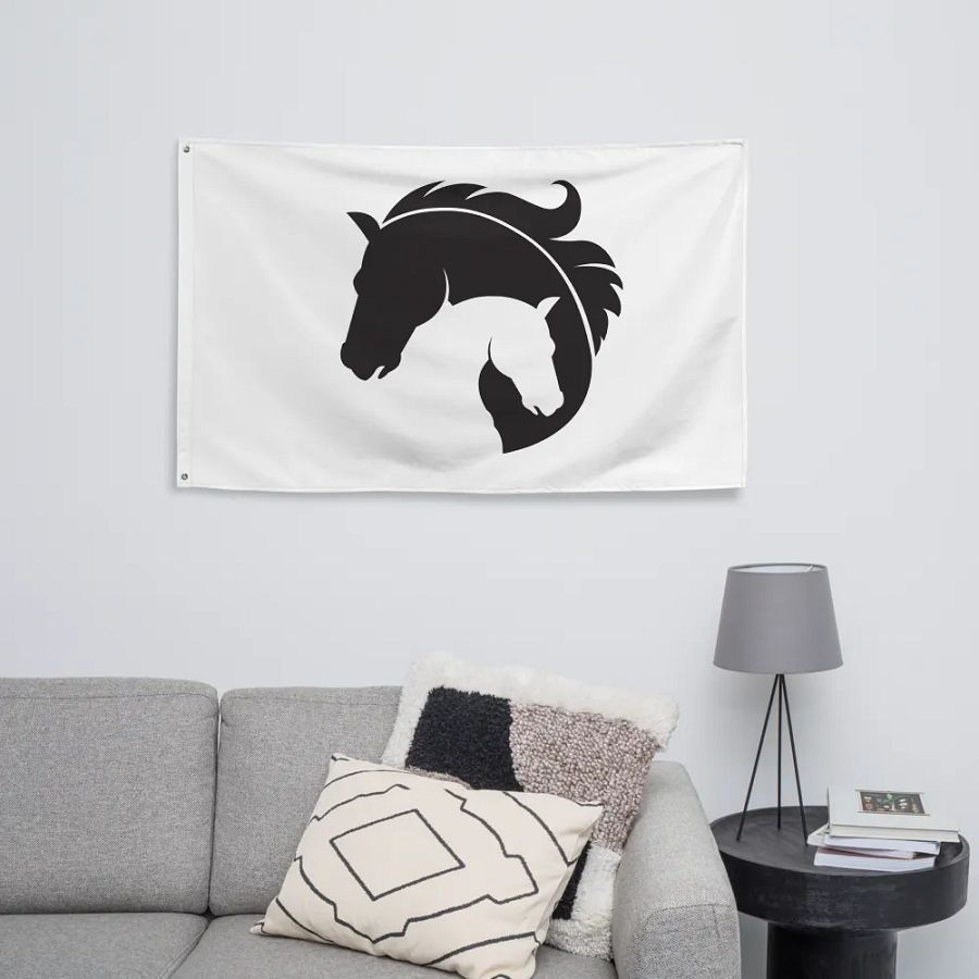 Mystical Equine YinYang Emblem Flag product image (8)