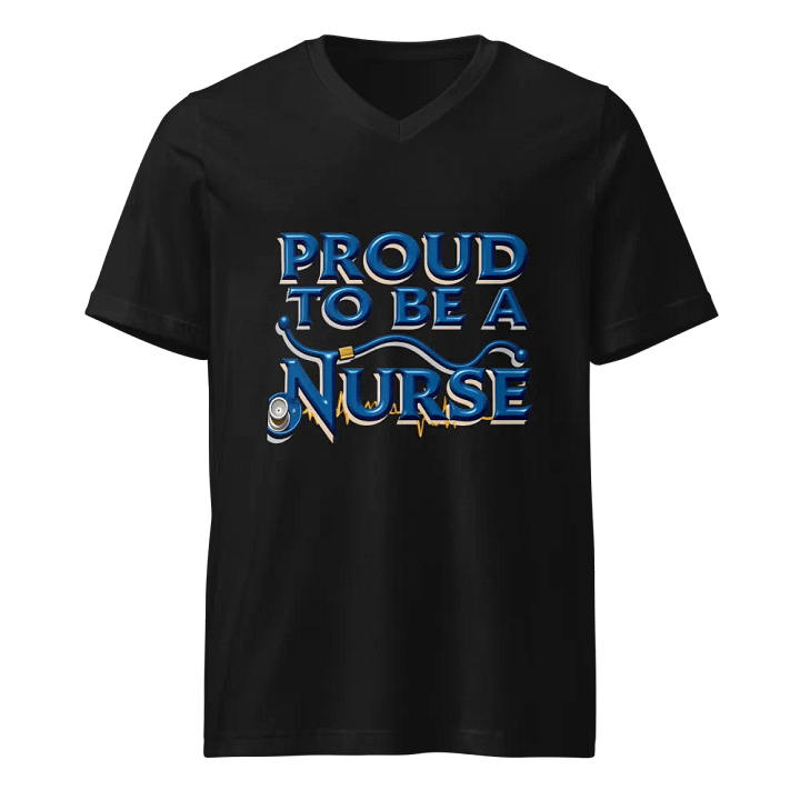 Proud Nurse Heartbeat V-Neck Tee product image (1)