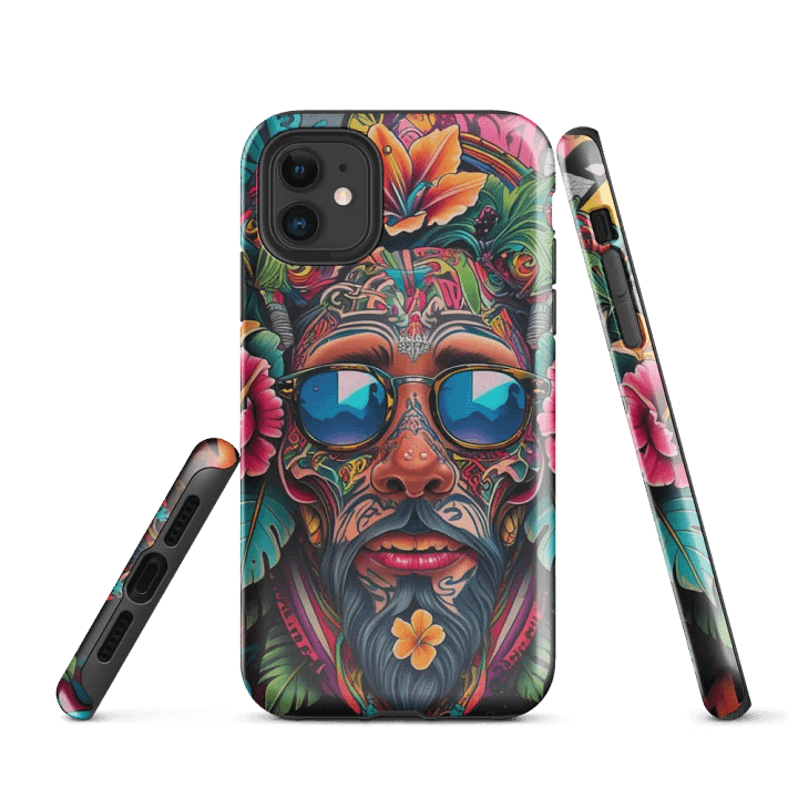 Vibrant Floral Street Art iPhone® Tough Case product image (1)