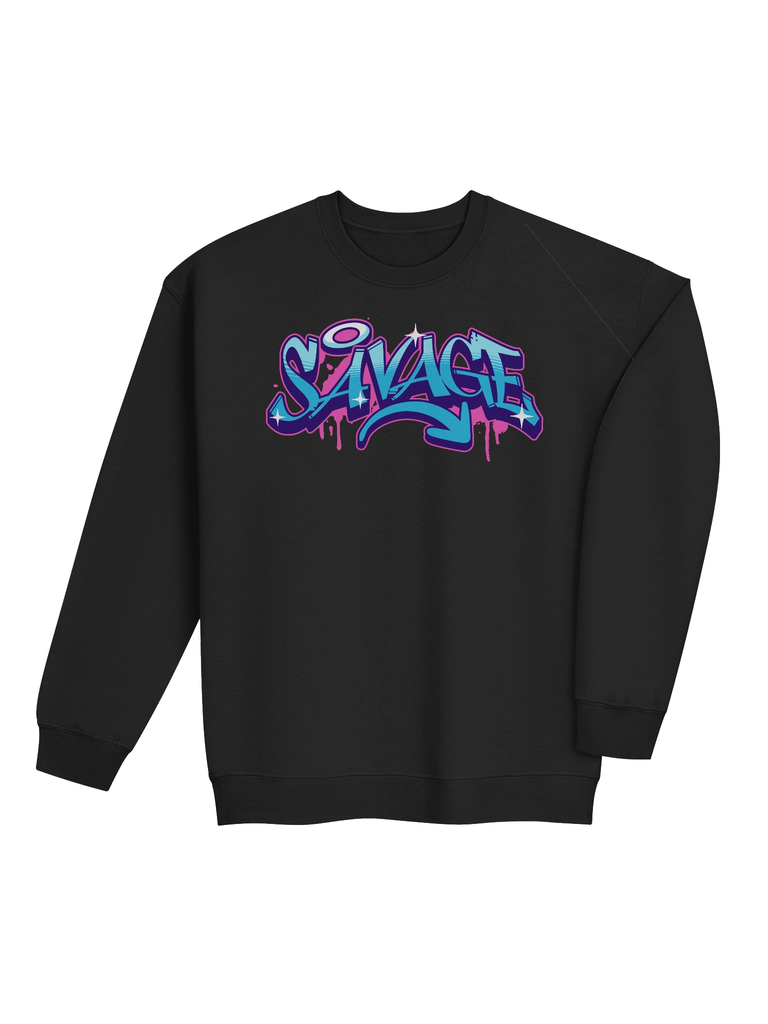 Savage Graffiti Typography Crewneck Sweatshirt: Casual Wear product image (4)