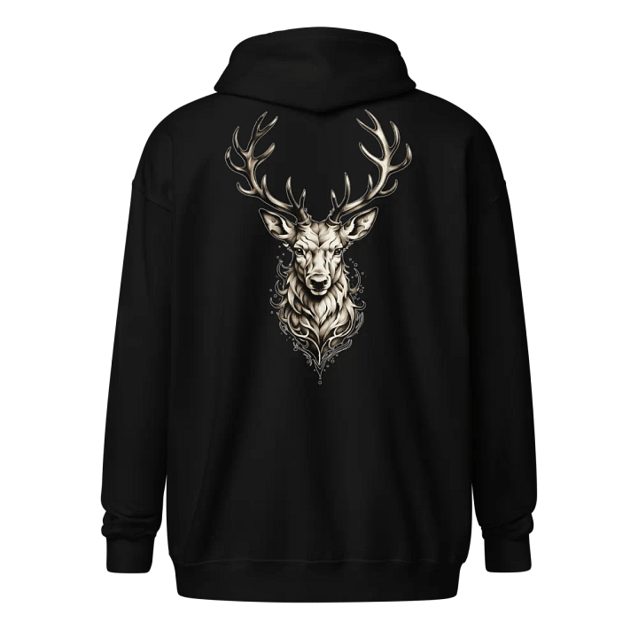 Fierce Stag Back Print zippy hoodie product image (1)