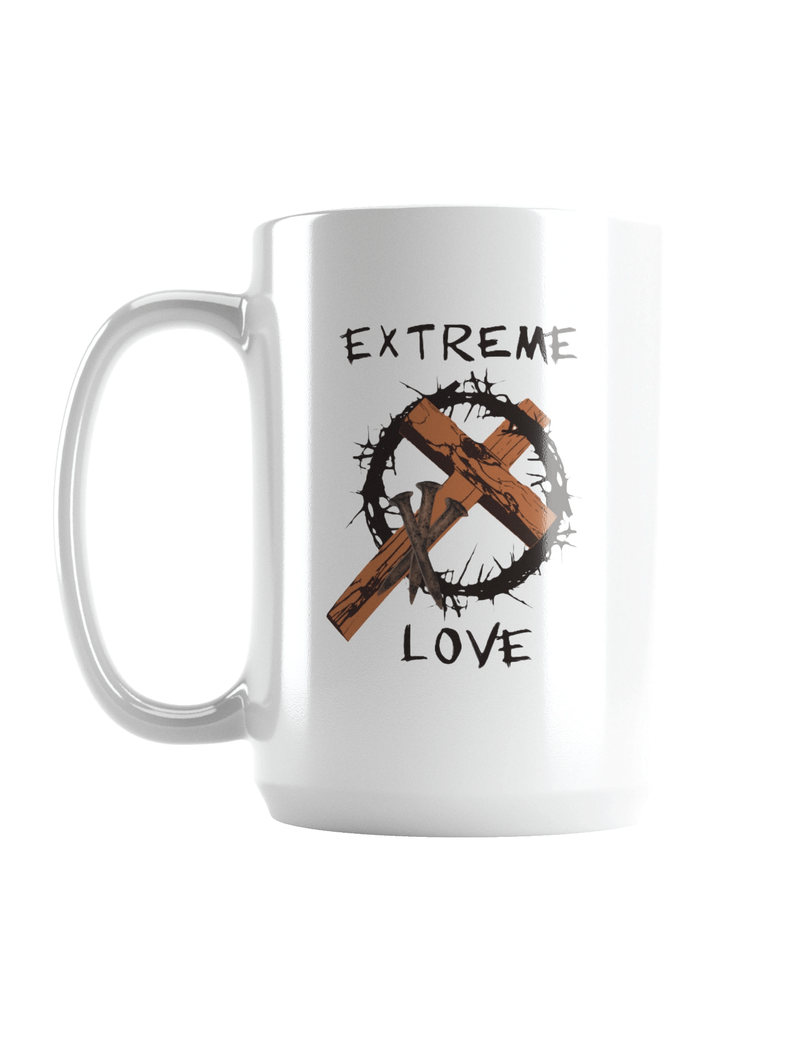 Extreme Love Wooden Cross Mug product image (1)