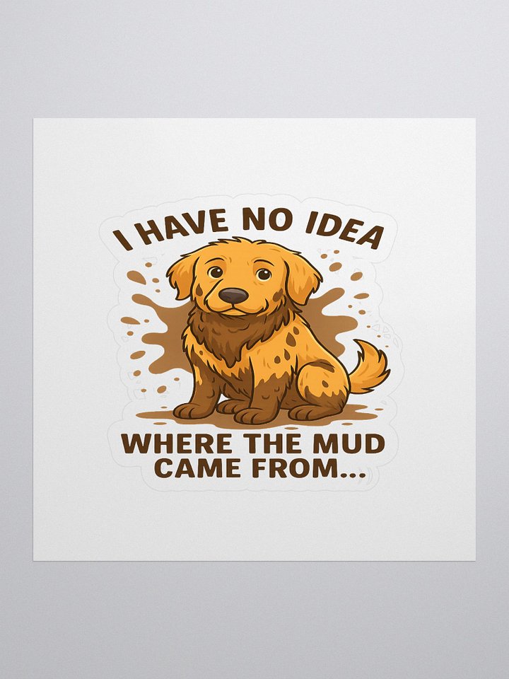 Cheeky Mud Dog Kiss Cut Stickers product image (1)