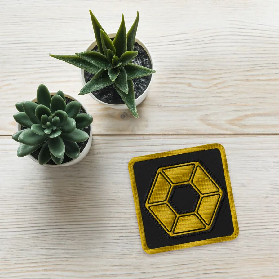 Yellow Pixel Embroidered Patch product image (4)