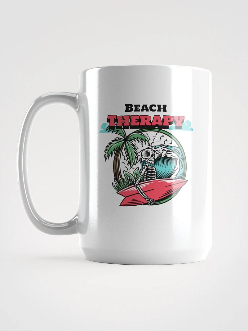 Beach Therapy – Skeleton Surf Mug